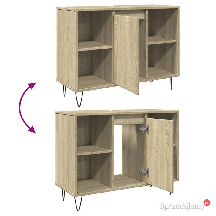 Szafka łazienkowa dąb sonoma 80x33x60 WM849680 mazowieckie