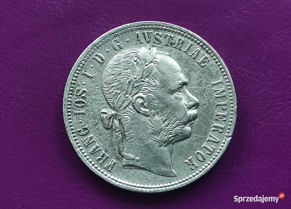 Moneta 1 FLOREN 1877 AUSTRIA Srebro Rzadkość 2