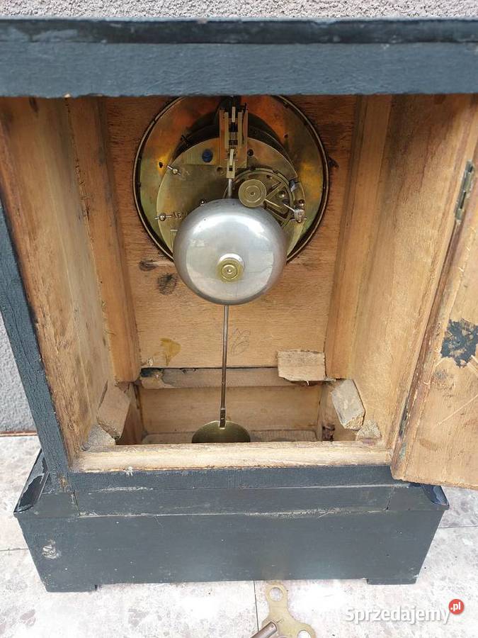 Zabytkowy zegar kominkowy francuski Samuel Marti Tczew