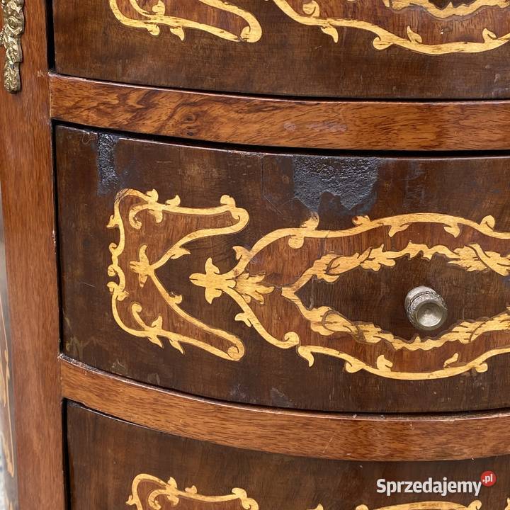 Intarsjowana Siedmiodniówka okrągła szyfoniera Gryfice