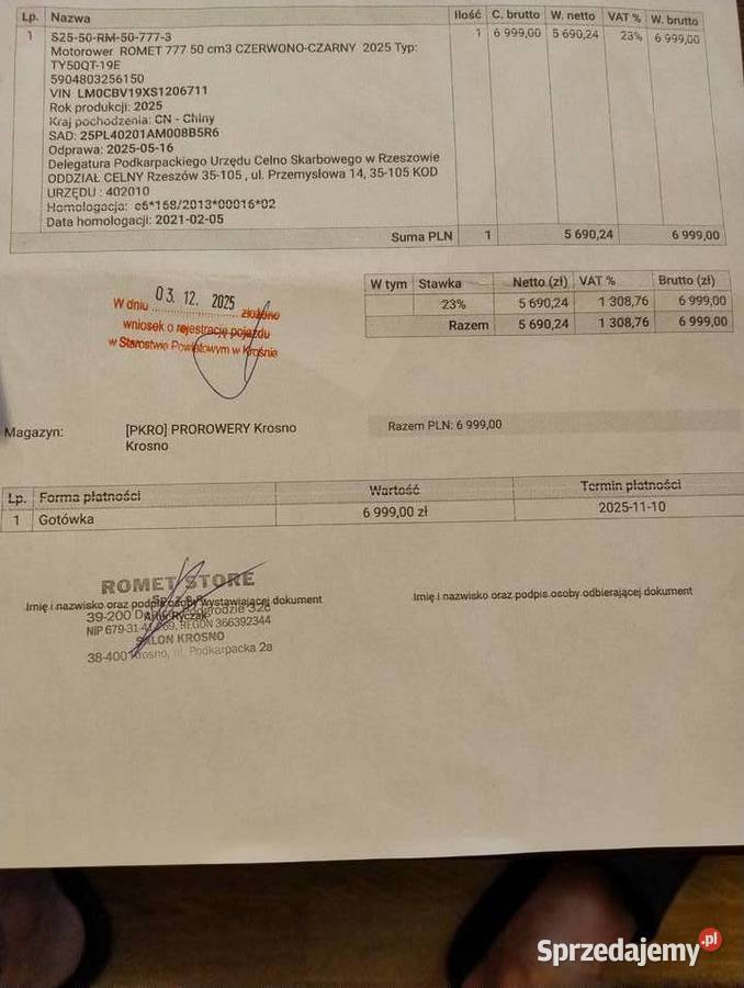 Skuter Romet 777 podkarpackie