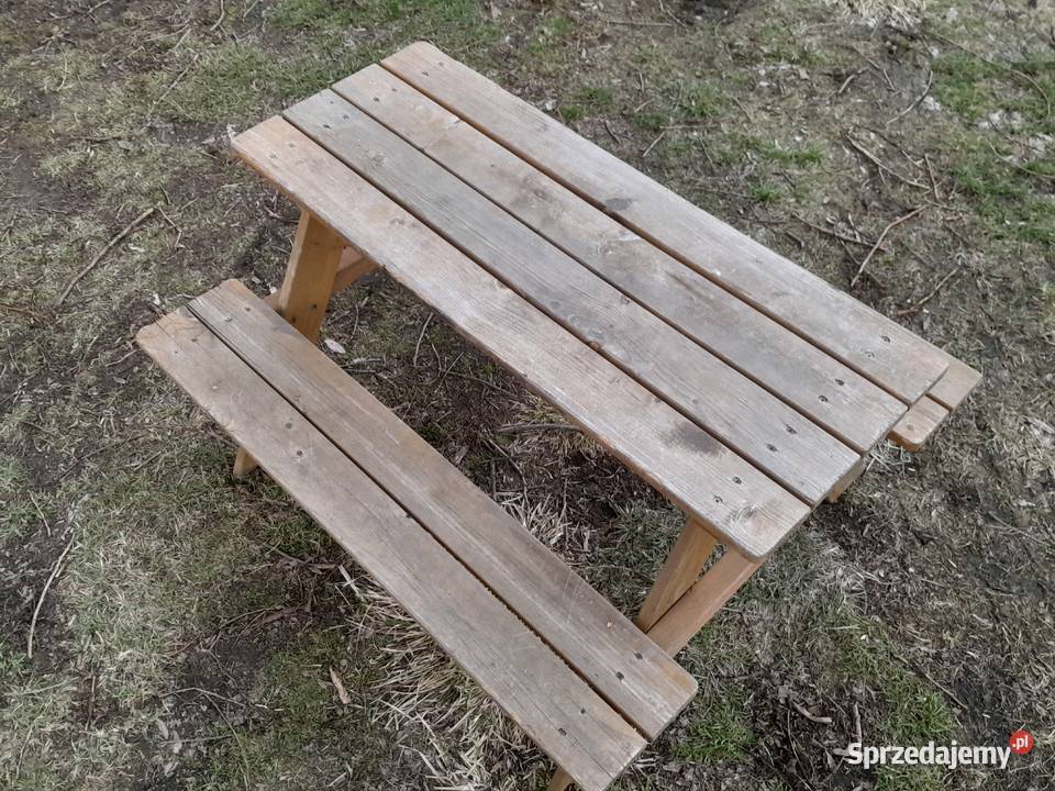 Ławka ogrodowa dzieci stolik ogrodowy z podwójną śląskie Dąbrowa Górnicza