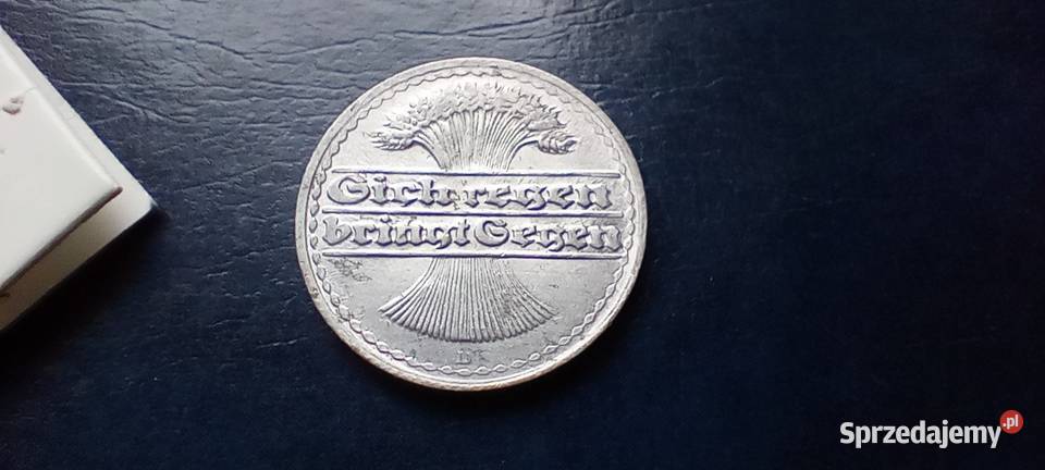 Stare monety 50 fenig 1921 D Niemcy Lesko sprzedam