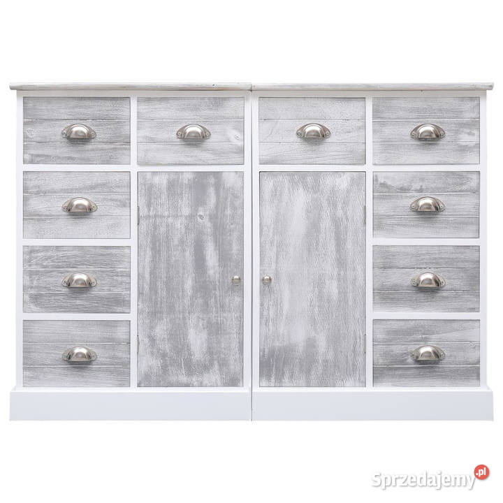 Komoda z 10 szufladami szara 113 x 30 x 79 Warszawa sprzedam