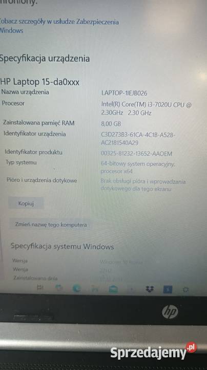 Laptop HP 15da0002nw HP/Compaq Katowice