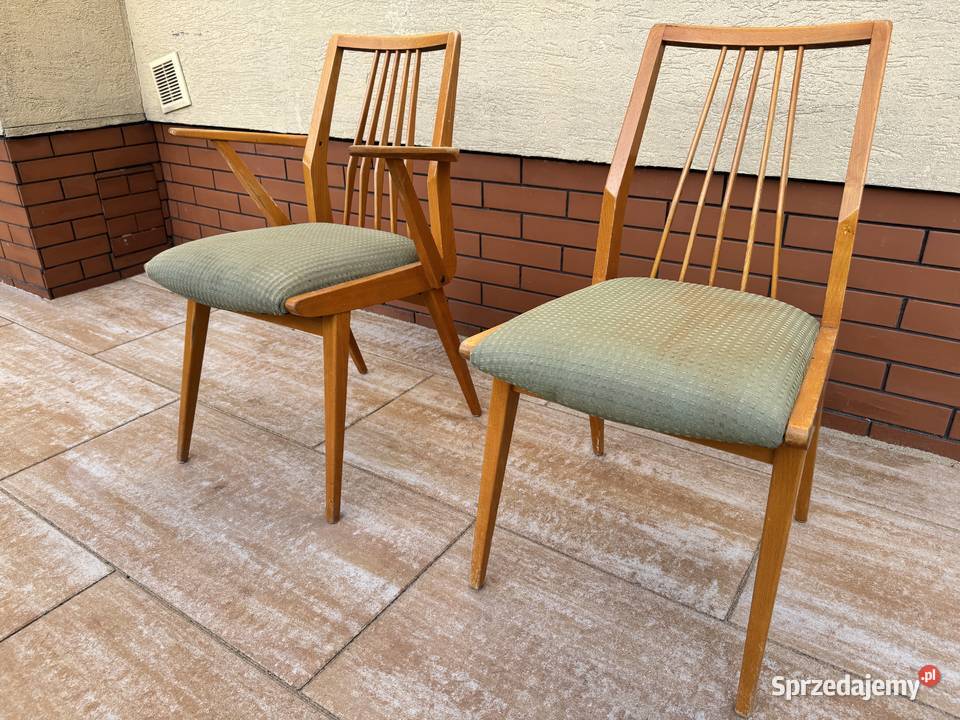 Krzesło Casala PRL art deco vintage stare Sulbiny