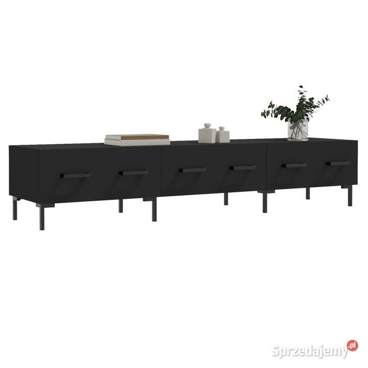Szafka pod TV czarna 150x36x30 materiał Warszawa sprzedam