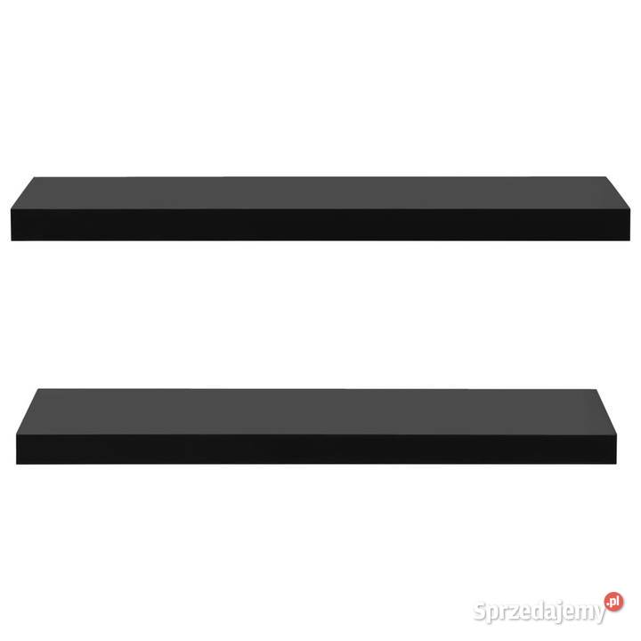vidaXL Wiszące półki ścienne 2 czarne 100 x 20 x sprzedam