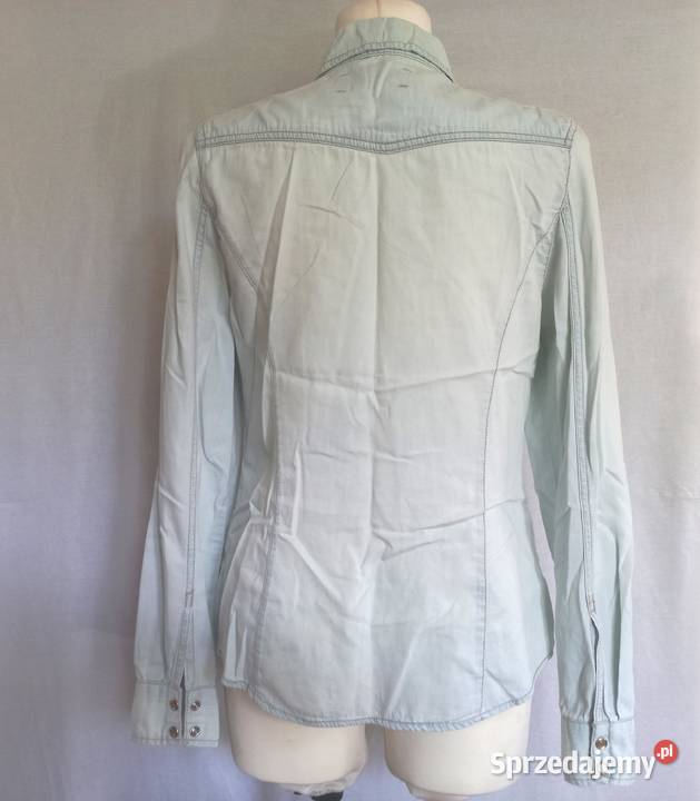 Koszula damska Jeans jasny cienki r 38 bawełna Rozmiar 38(M)