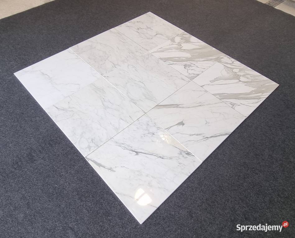 PŁYTKI MARMUROWE BIANCO CALACATTA DUŻE 60X60X1 Bielawa