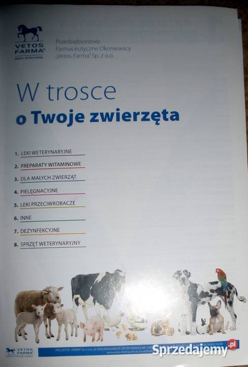 weterynariakatalog leków wetereynaryjnych Vetos Książki naukowe i popularnonaukowe małopolskie Kraków