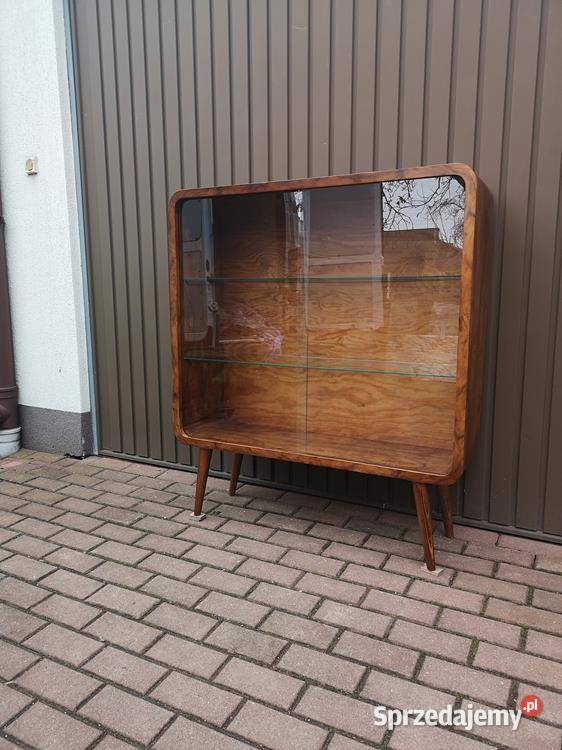 Witryna Biblioteka ARTDECO Orzech Stara Antyk wielkopolskie Swarzędz sprzedam