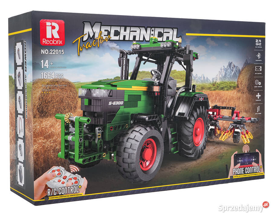 Klocki traktor zielony RC 1664 el 24GHz Warszawa