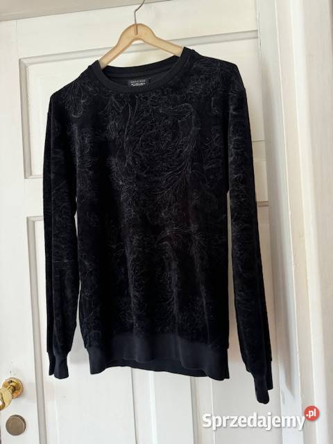 Bluza męska Zara S we wzór roślinny czarna Częstochowa