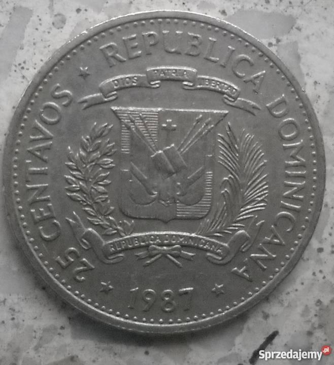 DOMINIKANA25 CENTAVOS1987 r HERMANASMIRABAL Legionowo sprzedam