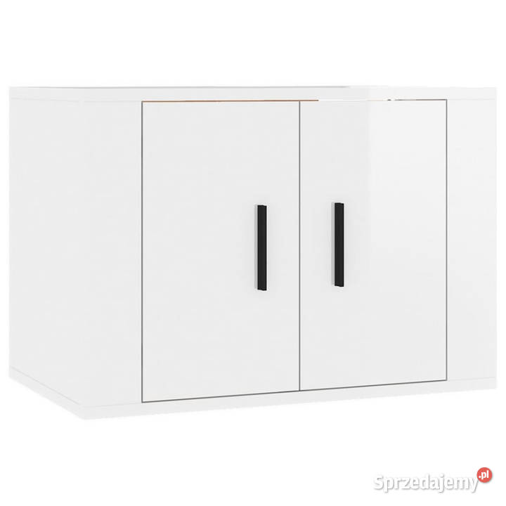 Wiszące szafki TV 3 białe z połyskiem 57x345x40 sprzedam