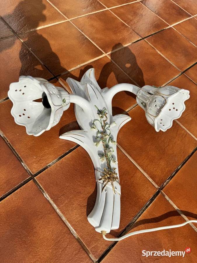 Kinkiet lampa ścienna ceramiczna porcelanowa Garwolin sprzedam