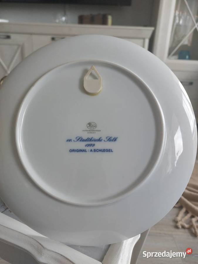 Trzy talerze porcelanowe ozdobne Wałbrzych sprzedam