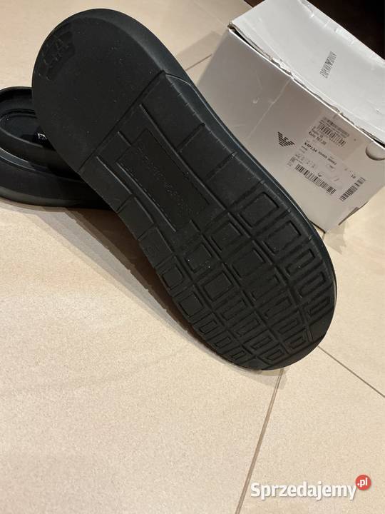 Klapki Czarne Męskie Emporio Armani 44 Nowe 28.5cm Nowa Sól sprzedam
