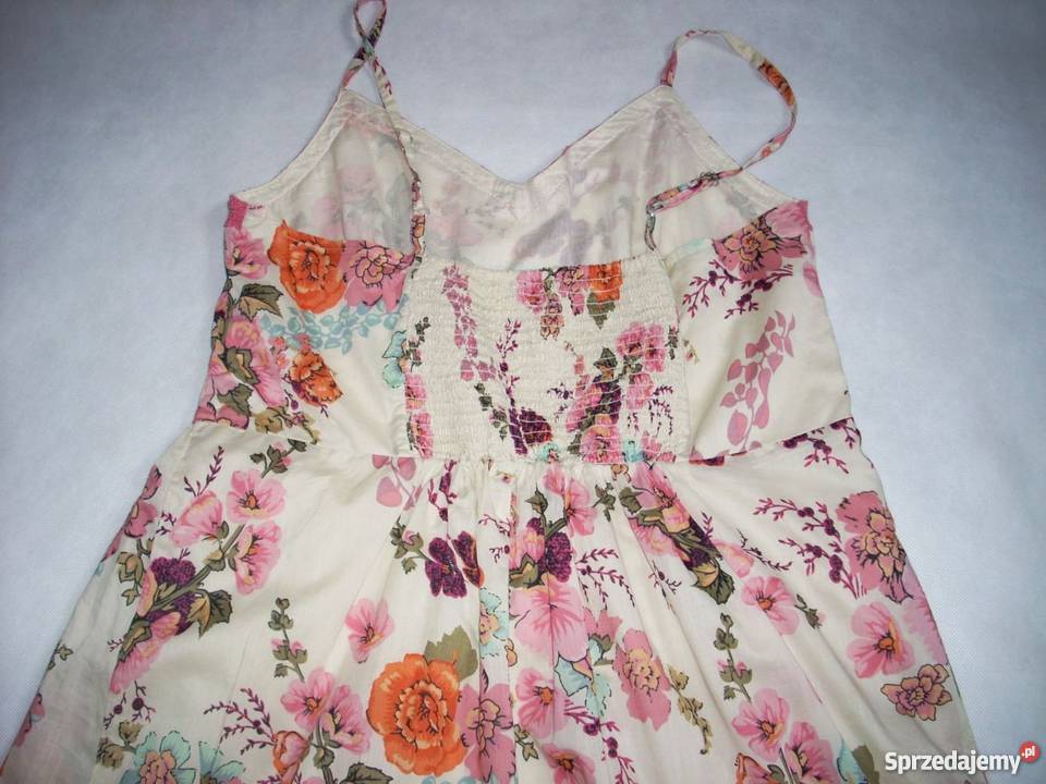 PAPAYA Letnia Sukienka Falbany Bawełna 44 XXL Papaya Nowy Sącz