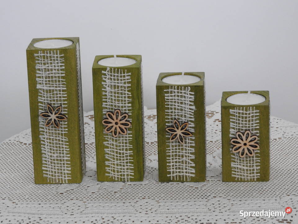 Świeczniki zestaw wieczny świecznik handmade Bytom sprzedam
