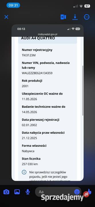 Audi a4 b6 quattro 18t 200 Maków