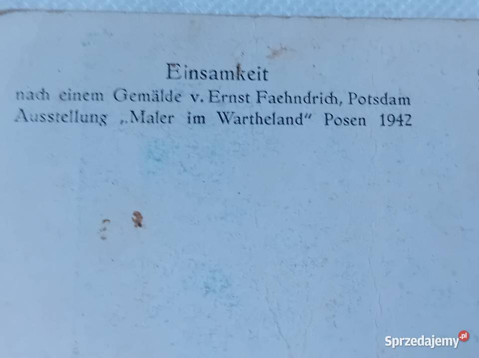 Pocztówka obraz Maler im Wartheland Poznań 1942 Pocztówki i karty telefoniczne Koźminek