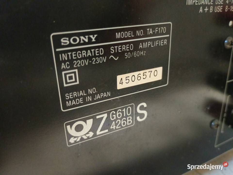 Wzmacniacz stereo SONY TAF170 dolnośląskie Lubin sprzedam