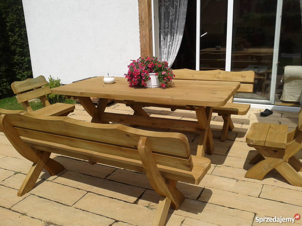 Meble ogrodowe komplet ławy Tczew