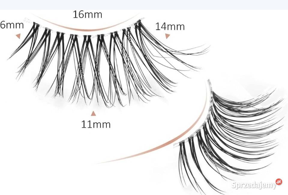 Sztuczne Rzęsy Rzęsy na pasku 3 D wielokrotnego Domaszczyn