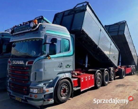 Scania z przyczepa wywrotka do zboza z wydmuchem mazowieckie Warszawa
