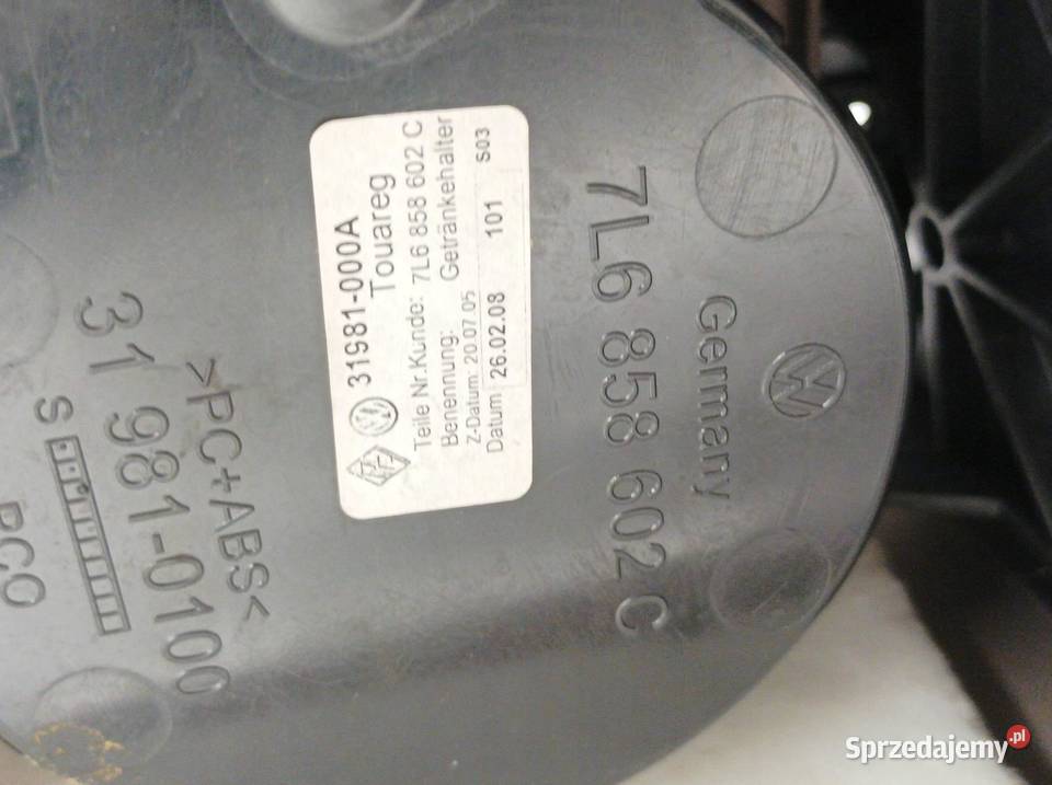 TUNEL ŚRODKOWY PODŁOKIETNIK 7L VW Volkswagen Rok produkcji 2008