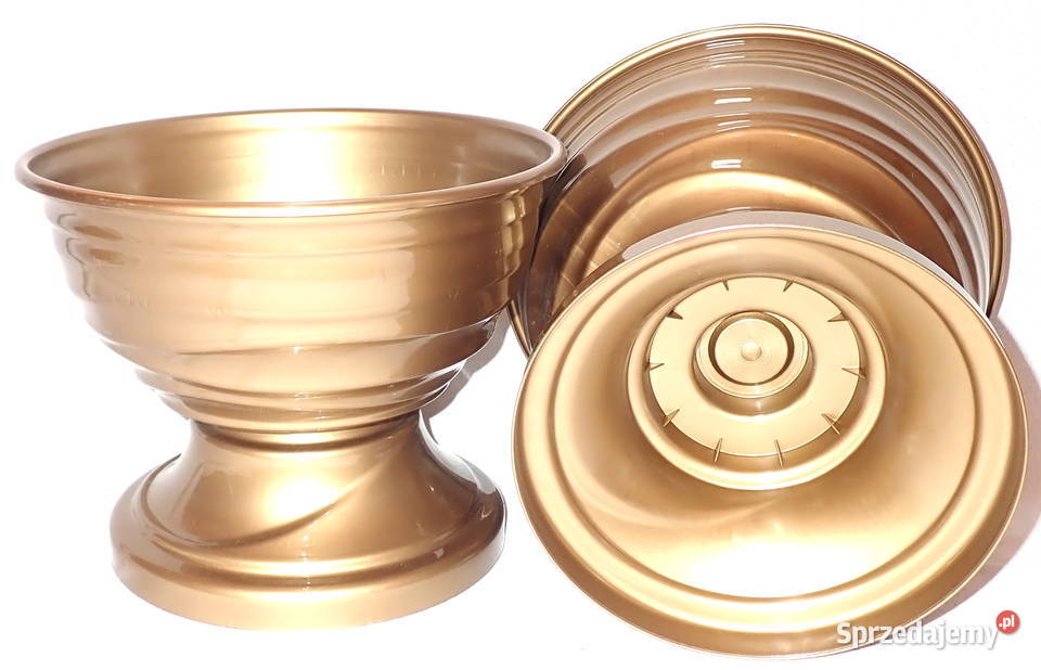 Złote ozdobne gazony 24 na stroiki SAND 24 Siewierz