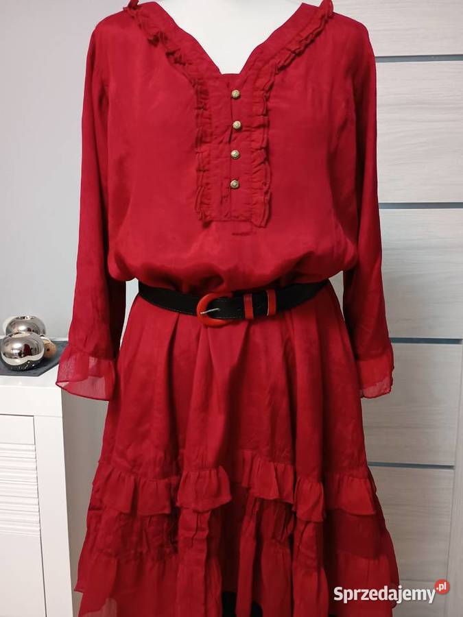 Bordowa sukienka 38 22 Spódnice i sukienki Stalowa Wola