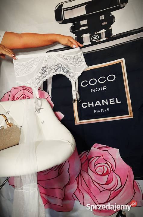 pas do pończoch biały koronka mazowieckie Warszawa