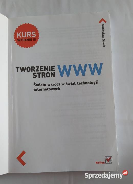 TWORZENIE STRON WWW Radosław Sokół tekst jednolity sprzedam