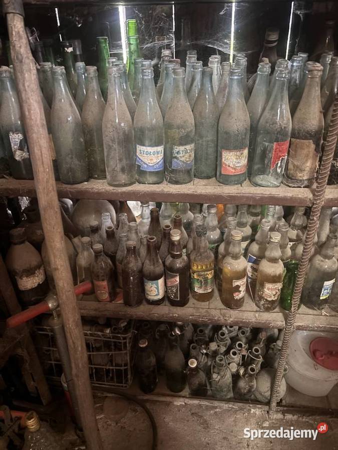 stara butelka alkocholu PRL winie wodce piwie podlaskie Kosianka-Trojanówka