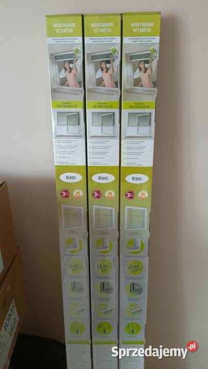 Moskitiera okienna zwijana 130x160 biały Moskitiery Łowicz