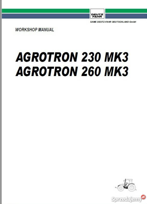 katalogi napraw cześci DEUTZFAHR SERWISOWE łódzkie Wola Wiewiecka