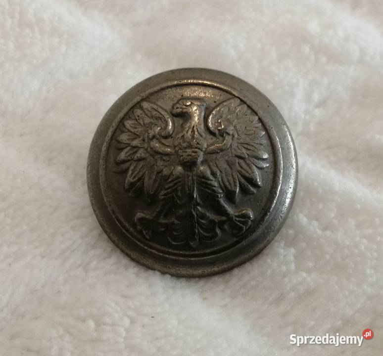 Ozdobny guzik na stopce okrągły Orzeł 22mm 32 Czeladź sprzedam