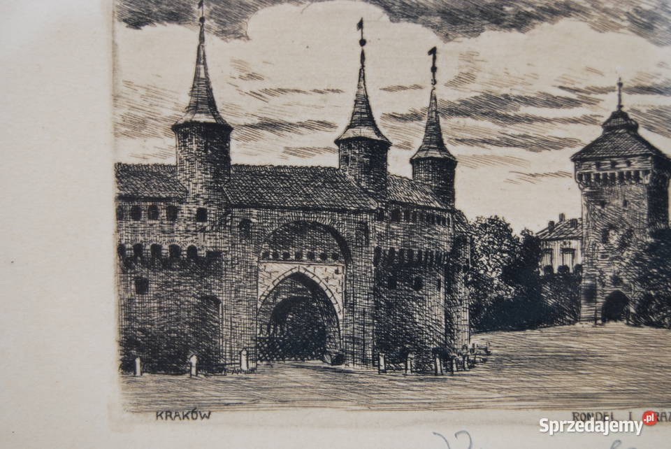 Władysław Zakrzewski 19031944 Kraków akwaforta Malarstwo Poznań