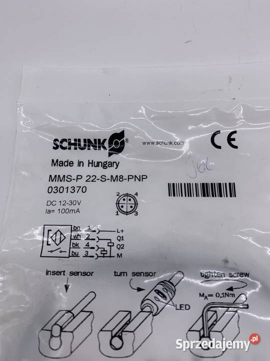 Schunk 0301370 MMSP 22SM8PNP Czujnik zbliżeniowy Warszawa sprzedam