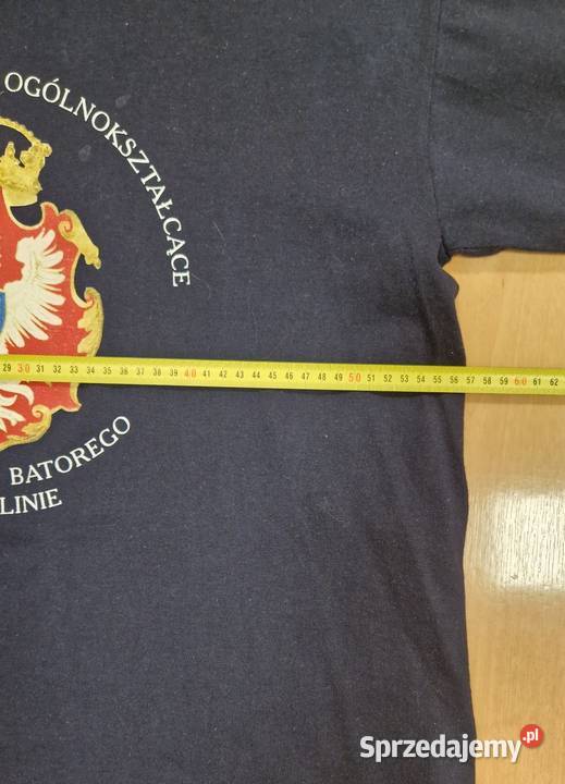 TSHIRT męski bawełniany z nadrukiem granatowy Odzież codzienna Lublin