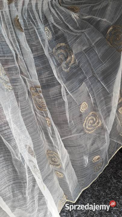 Organtyna oliwka 160 x 110 firanka zieleń odcienie zieleni Radom