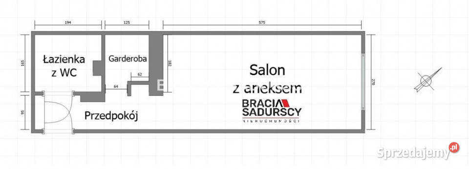 Mieszkanie Kraków 2466m2 1 pokój