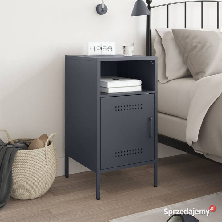 Szafka nocna antracyt 36x39x68 stal WM843070 mazowieckie Warszawa