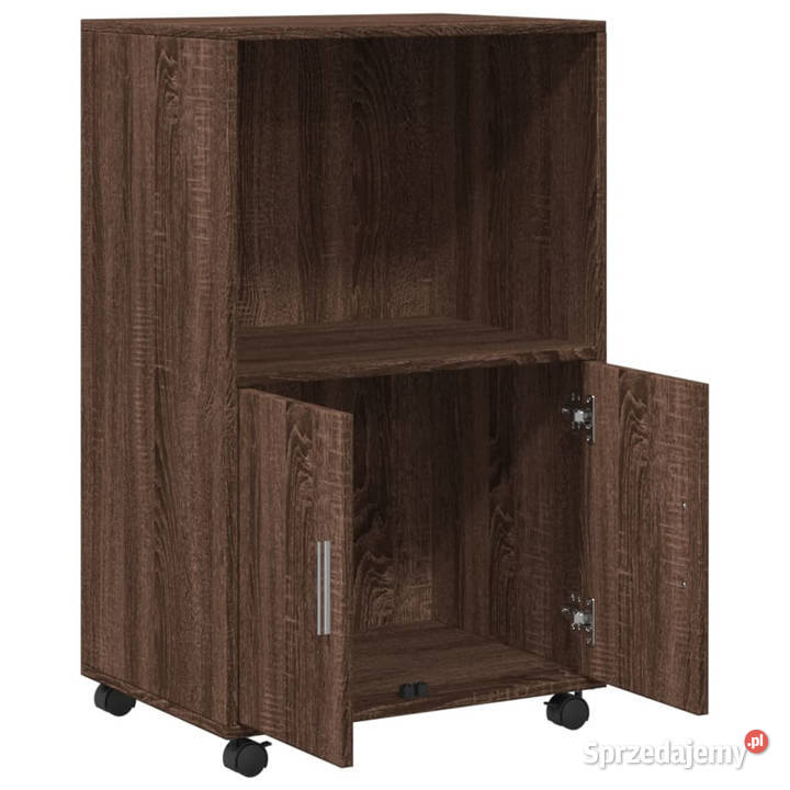 Szafka na kółkach brązowy dąb 55x40x91 WM853188 Dom i Ogród