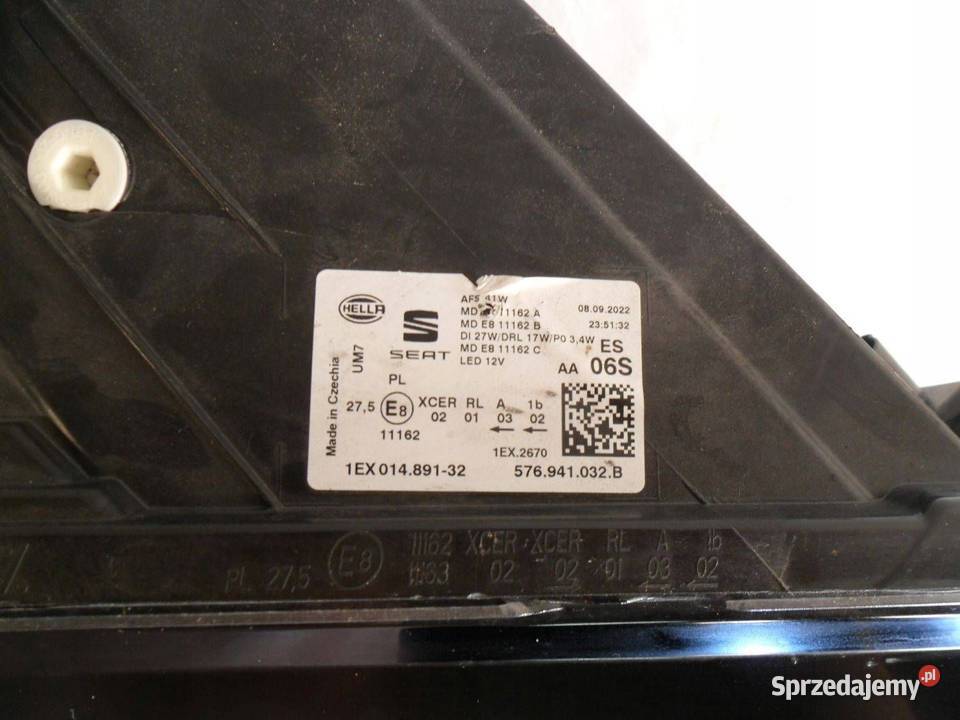 Reflektor Seat Ateca B01720053 wielkopolskie sprzedam