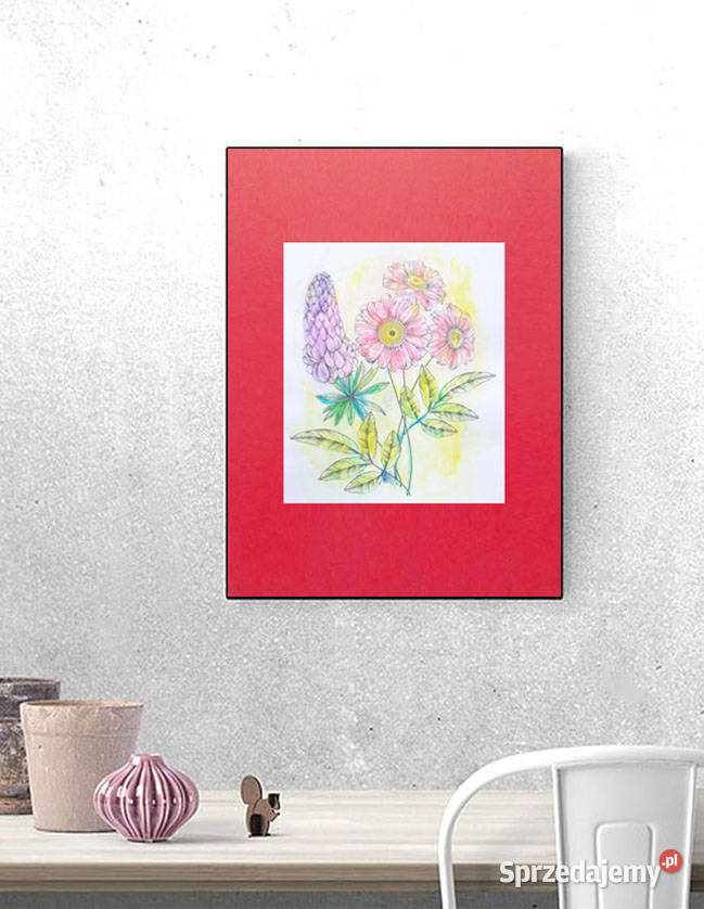 kwiaty obrazek A3 plakat z kwiatami botaniczna pomorskie Gdańsk