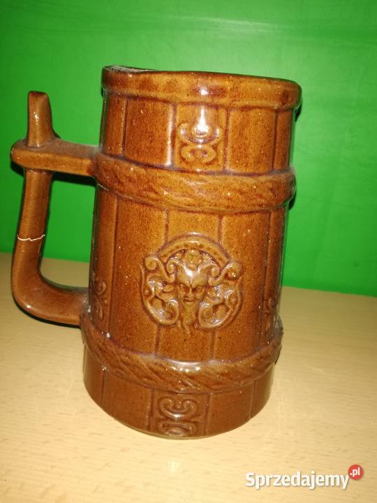 Kufel porcelana z lat PRL Warszawa